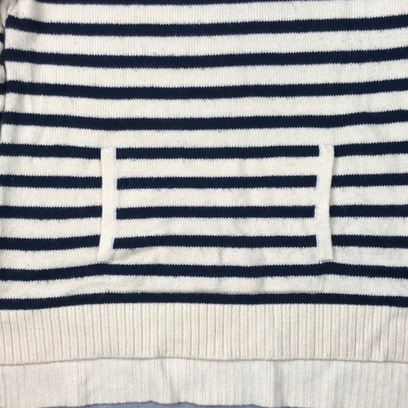 Charter Club Navy/Ivory Stripe Cowl Neck Sweater M - Picture 4 of 5